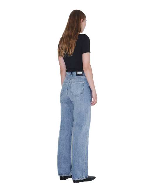Dr Denim Echo high straight jeans in light blue, 2 of 7