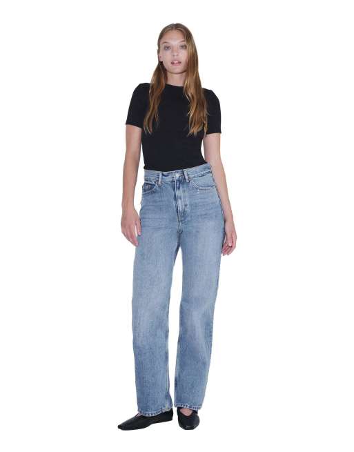 Dr Denim Echo high straight jeans in light blue, 6 of 7
