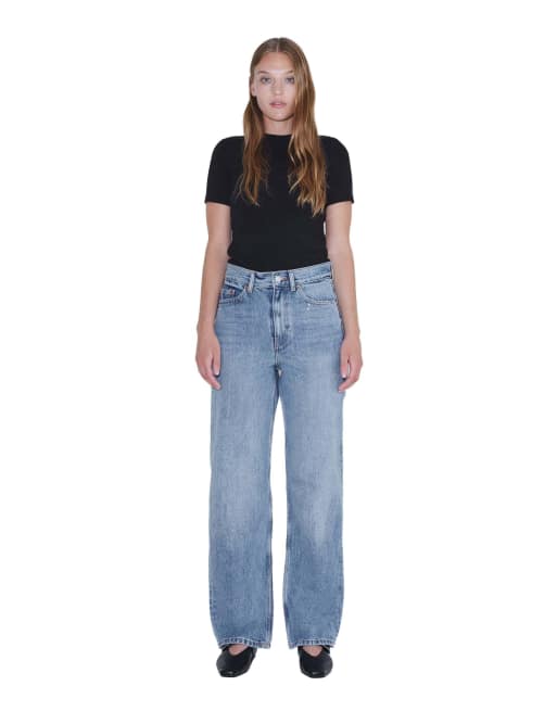 Dr Denim Echo high straight jeans in light blue, 7 of 7