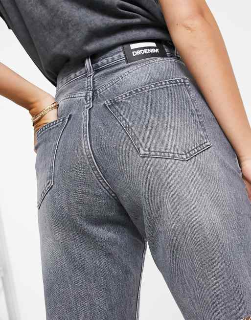 Dr Denim – Echo – Jeans-Shorts mit superhohem Bund und geradem Bein in verwaschenem Grau, 3 von 4