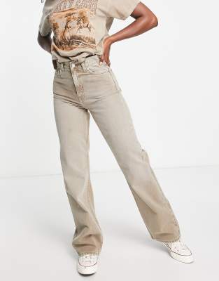 Dr Denim Echo straight leg jeans leaf in brown