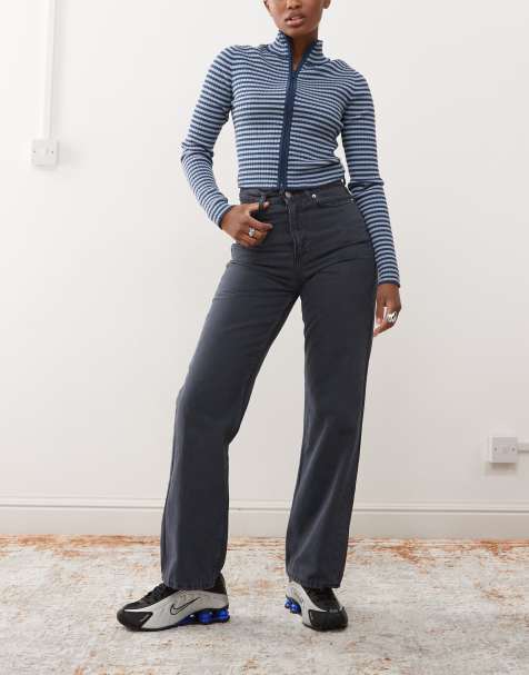 Dr Denim Echo straight leg jeans in washed navy - view 1