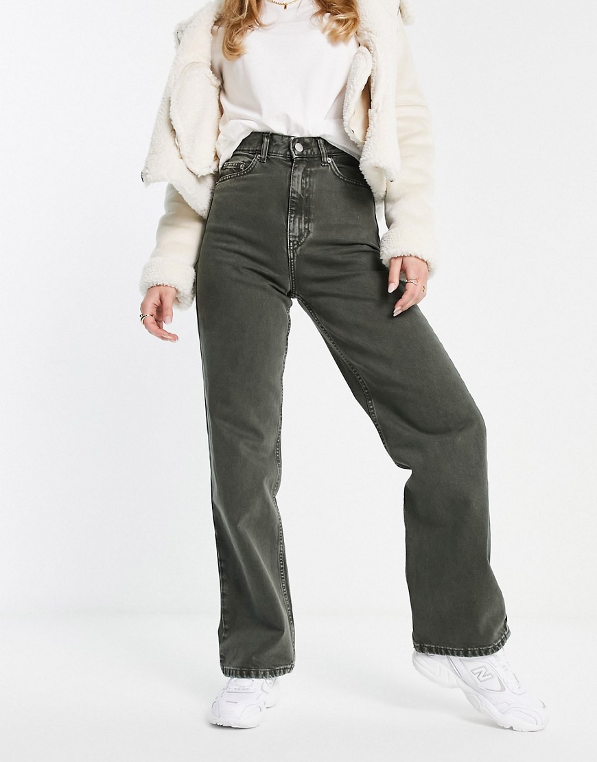 Dr Denim Echo stright leg jeans in washed thyme-Green