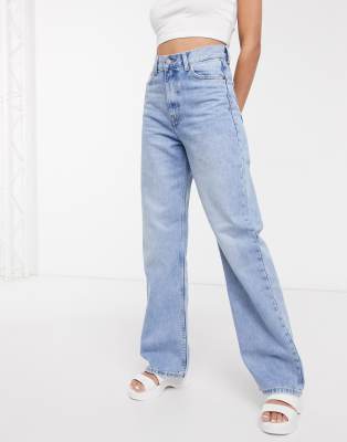 super high waisted jeans straight leg