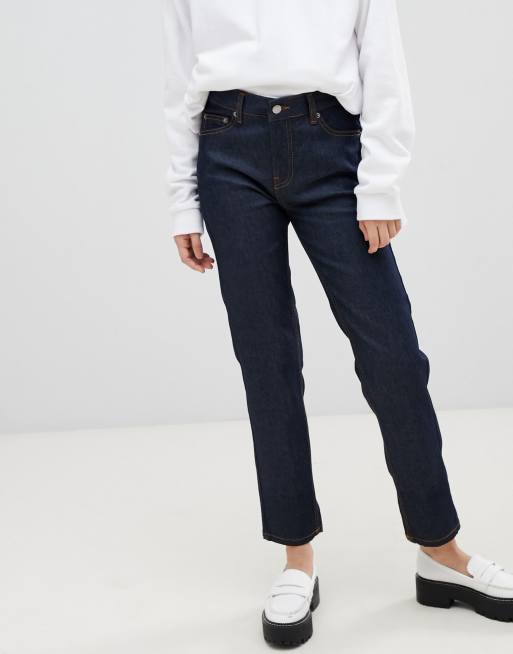 Dr Denim edie high waisted slim mom jean in rinse