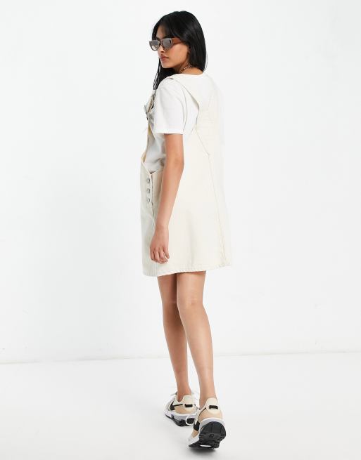dr denim dungaree dress Dr Denim Effie dungaree dress in off white
