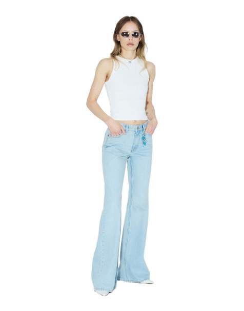 Dr Denim Elba mid rise slim bootcut jeans in light blue - view 1