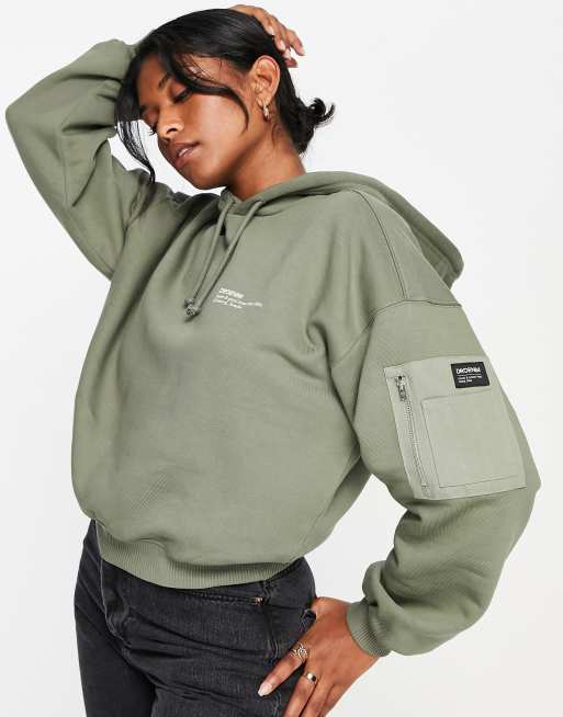 Dr Denim Estrid cargo hoodie in khaki