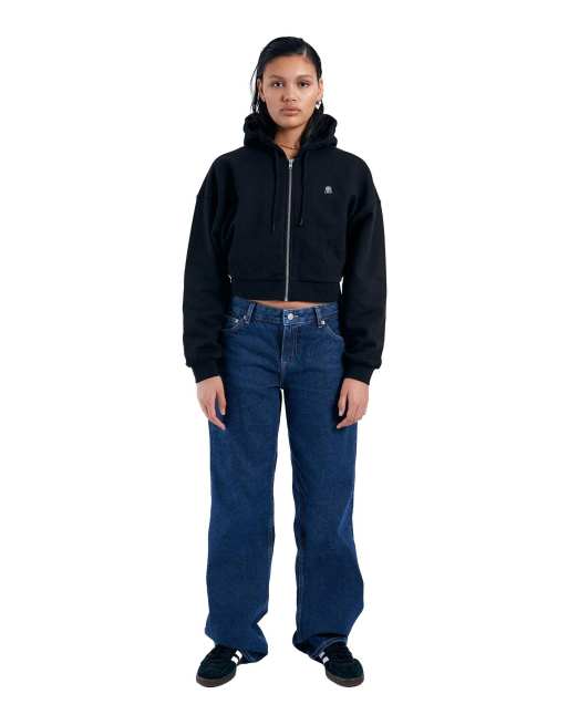Dr Denim Ethel zip hoodie in black, 4 of 7