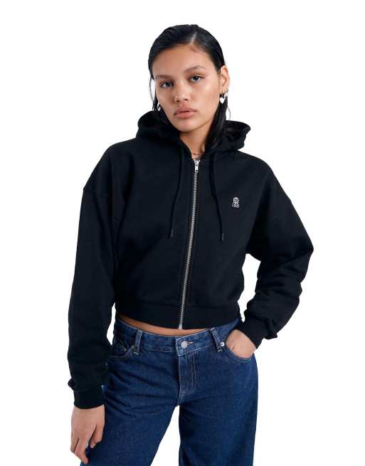 Dr Denim Ethel zip hoodie in black, 6 of 7