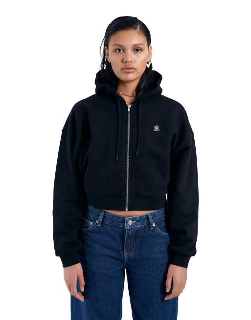 Dr Denim Ethel zip hoodie in black, 7 of 7