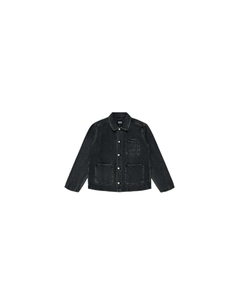 Dr Denim Evon denim worker jacket in black - view 1