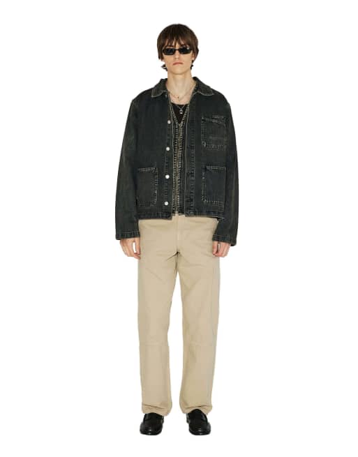 Dr Denim Evon worker jacket in black, 5 of 7