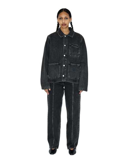 Dr Denim Evon worker jacket in black, 7 of 7