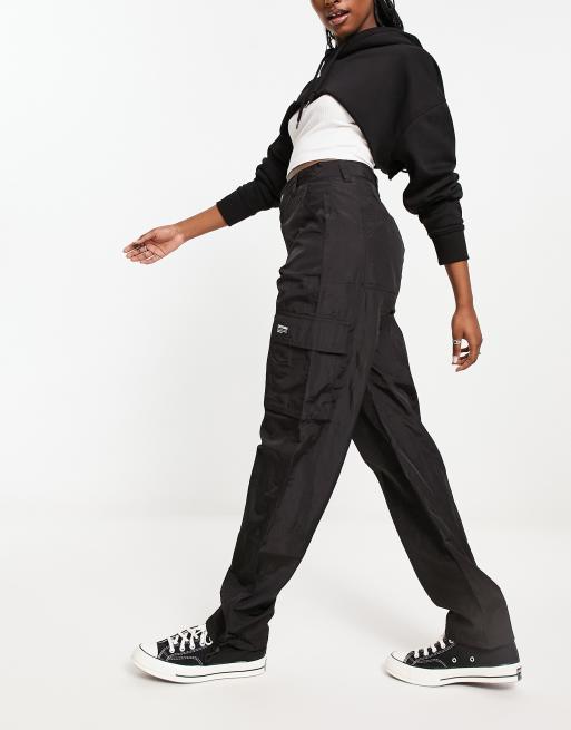 Nike Icon Clash ruched woven trousers in black