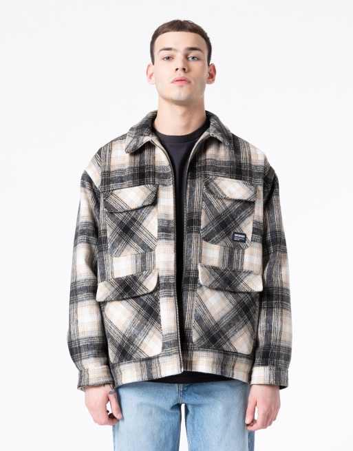 Dr Denim - Giacca comoda in flanella multicolore a quadri
