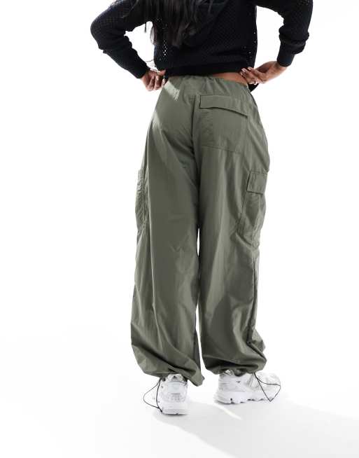 Dr Denim - Hale - Ruimvallende cargobroek met lage taille en oversized pijpen tijm kaki, 3 van 5