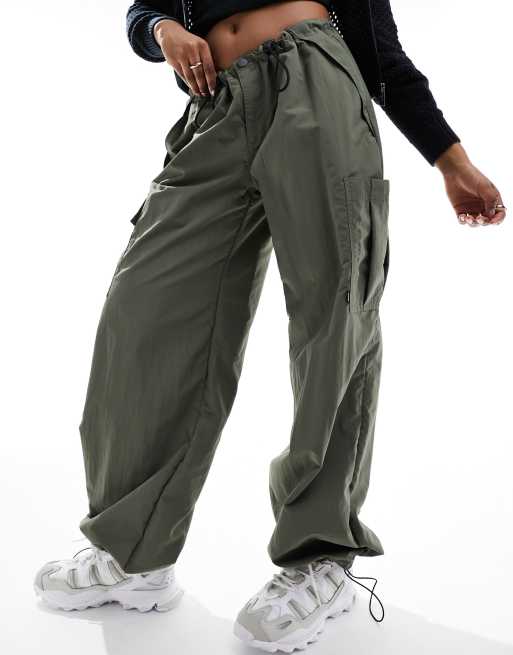 Dr Denim - Hale - Ruimvallende cargobroek met lage taille en oversized pijpen tijm kaki, 5 van 5