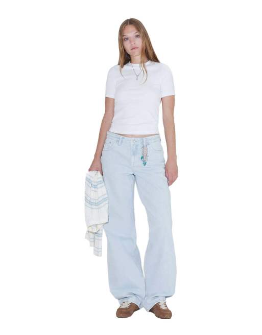Dr Denim Hill low relaxed jeans in light blue, 6 of 7