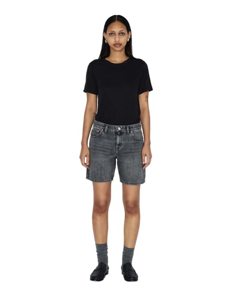 Dr Denim Hill shorts in grey - view 1