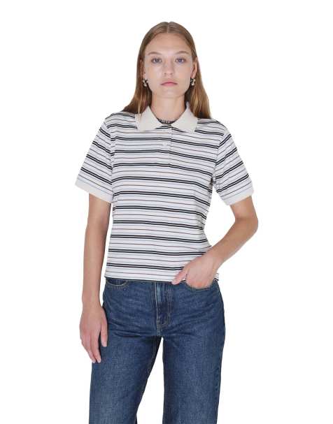 Dr Denim Jade ss polo in natural - view 1