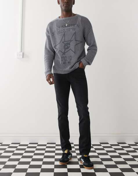 Dr Denim - Jeans slim a vita media lavaggio nero velato - view 1