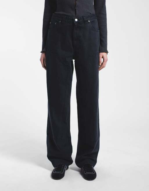 Dr Denim Jena baggy jeans with double knee in grey, 4 of 7