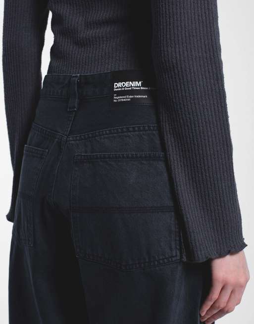 Dr Denim Jena baggy jeans with double knee in grey, 6 of 7