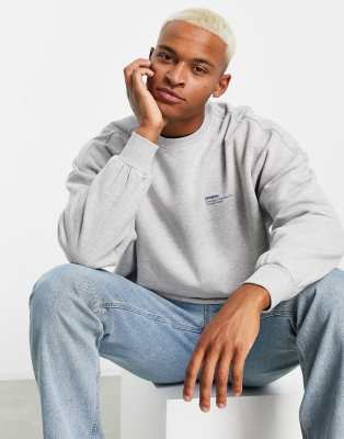 Dr Denim Justus crew neck sweatshirt in grey
