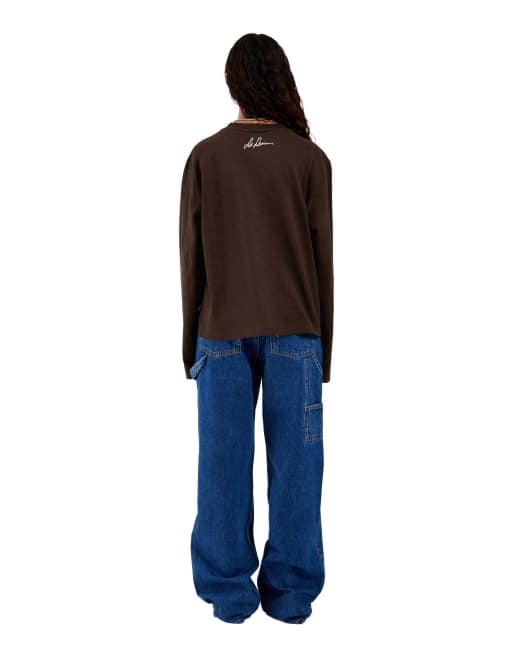 Dr Denim Kath long sleeve in brown, 2 of 7