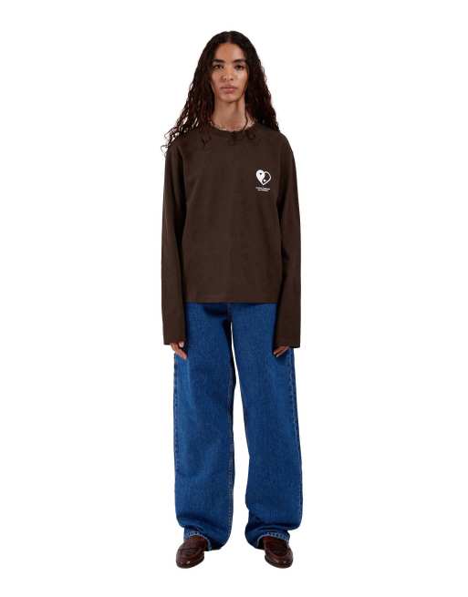 Dr Denim Kath long sleeve in brown, 4 of 7