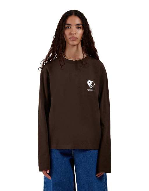 Dr Denim Kath long sleeve in brown, 5 of 7