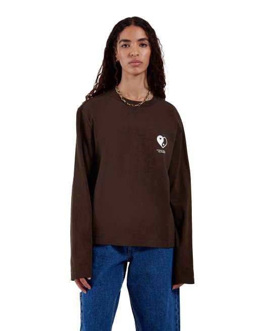 Dr Denim Kath long sleeve in brown, 6 of 7