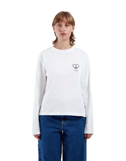 Dr Denim Kath long sleeve in white, 6 of 7