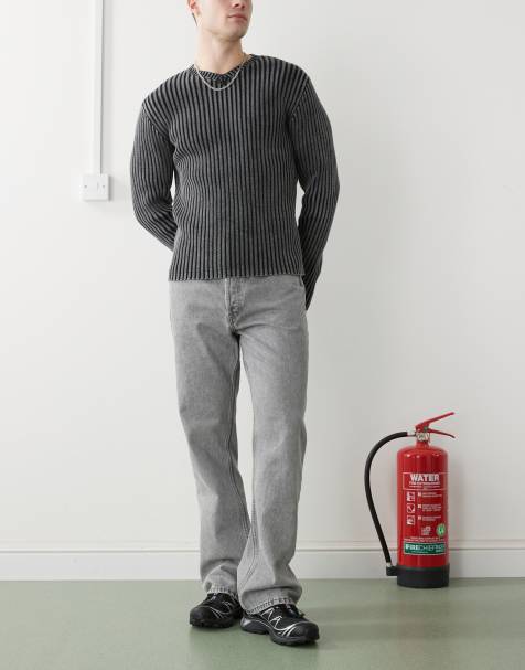 Dr Denim – Kit – Grå, tvättade bootcut-jeans i regular fit med medelhög midja - view 1