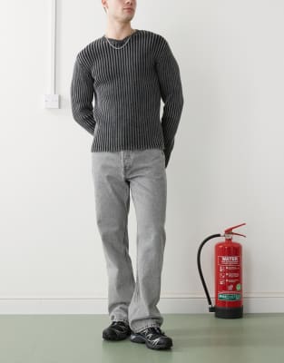 Dr Denim - Kit - Pantalon bootcut standard à taille mi-haute - Gris cendré délavé