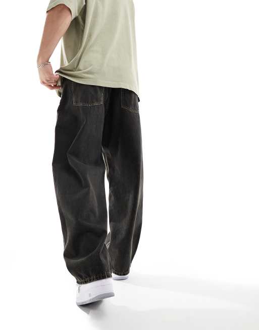 Dr. Denim – Kobe – Jeans in getöntem Schwarz in Baggy-Passform, 4 von 5