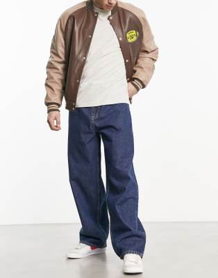 Dr Denim Kobe wide leg jeans in dark blue - ASOS Price Checker