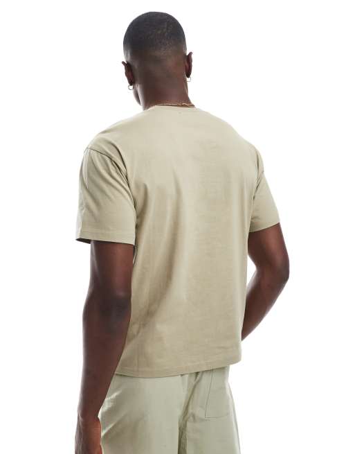 Dr. Denim – Kurzärmliges T-Shirt in neutralem Beige mit Rundhalsausschnitt und Logografik, 4 von 4