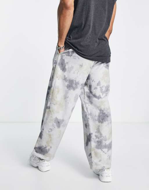 Gray tie dye online joggers