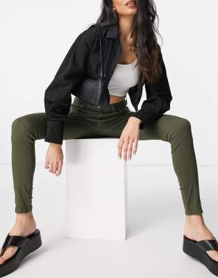 Dr Denim Lexy cargo trousers in green