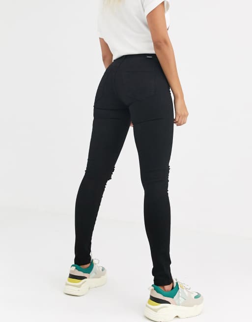 Dr Denim - Lexy - Jean seconde peau super skinny taille mi-haute avec déchirures aux genoux, 2 de 4