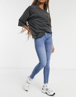 Dr Denim Lexy mid rise second skin super skinny jeans in blue