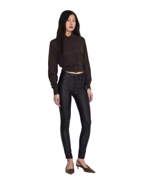 Dr Denim Lexy mid skinny jeans in black, 6 of 7