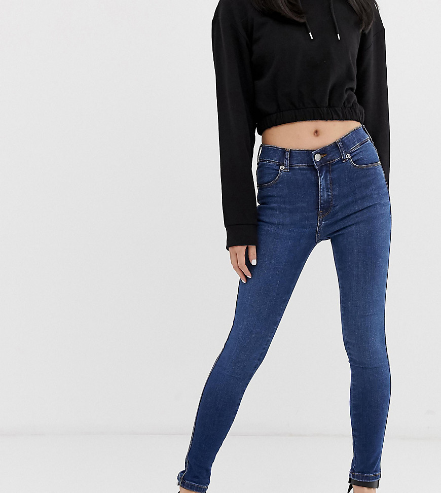 Dr Denim – Lexy – Petite – Skinny jeans med medelhög midja-Blå