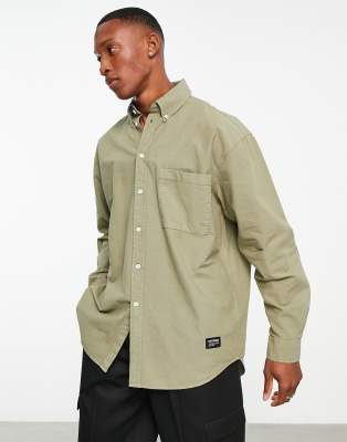 Dr Denim logo shirt in khaki