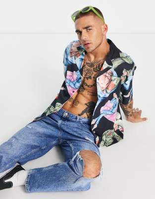 Dr Denim - Madi - Chemise imprimée à manches courtes - Noir