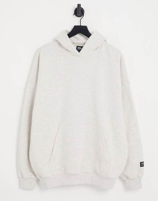 Dr Denim – Melierter Kapuzenpullover in Steingrau