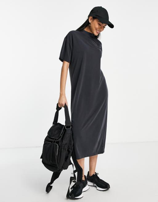 Dr Denim midi t-shirt dress in charcoal