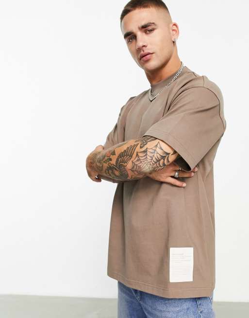 Dr Denim Miller dropped shoulder oversized T-shirt in brown
